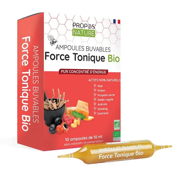 Propos' Nature Apitherapy Organic Tonic Force 10 ampolas