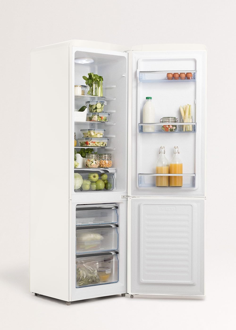 CREATE / FRIDGE STYLANCE 244L / Kühlschrank Creme/Retro Vintage-Stil und Design