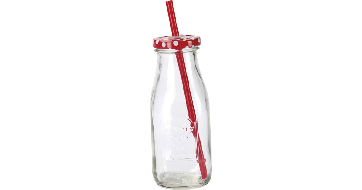 Westside Limoflasche mit Deckel  Strohhalm 0,325l