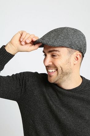 Suitable Flat Cap Grijs FLCAP-TWEED-24.02 grey kopen