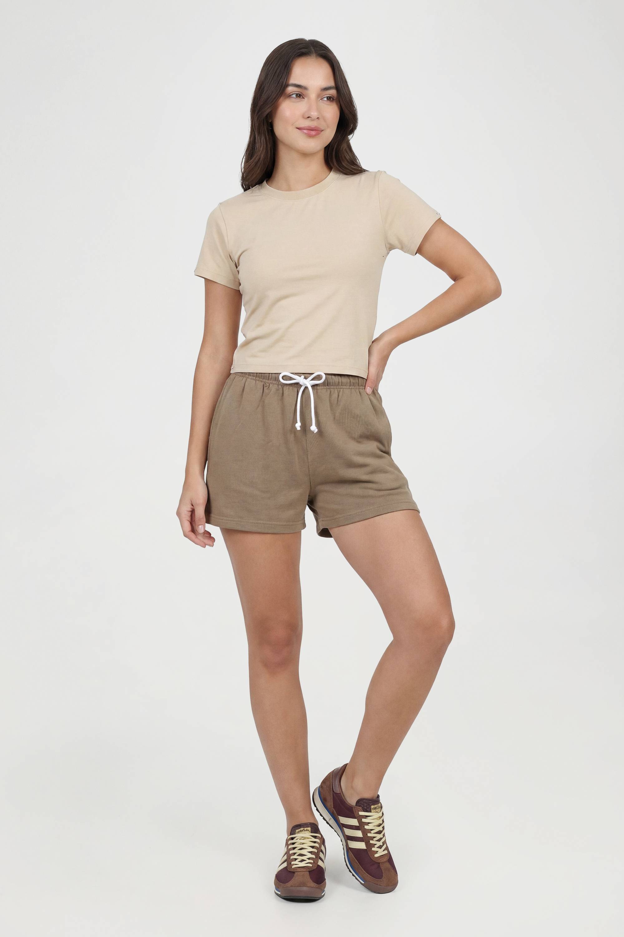 boohoo Short Molleton Coupe Ample Avec Cordon De Serrage Contrasté
