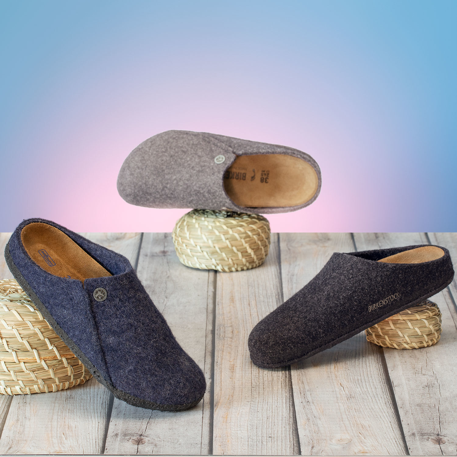 Birkenstock Hausschuh Zermatt für Damen und Herren aus Wollfilz
