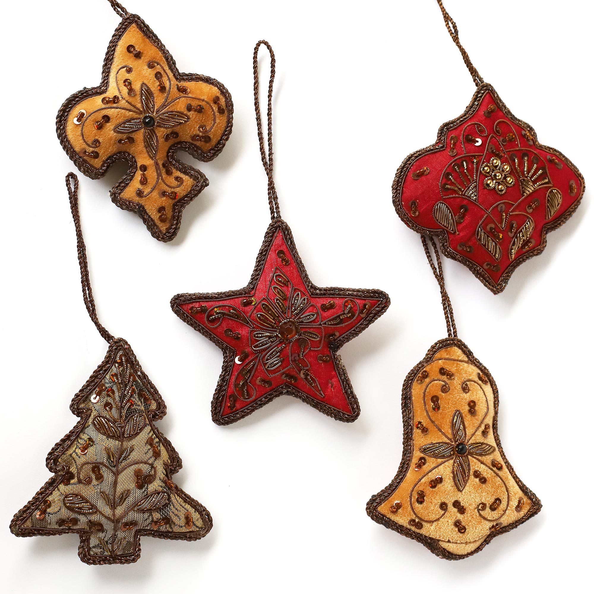 Stoffornament 'Fleur-de-Lis', rot, H 10 cm von fischer's lagerhaus