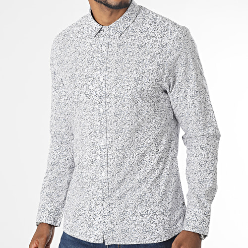 Chemise Manches Longues Carton 10711547D Blanc Bleu Floral