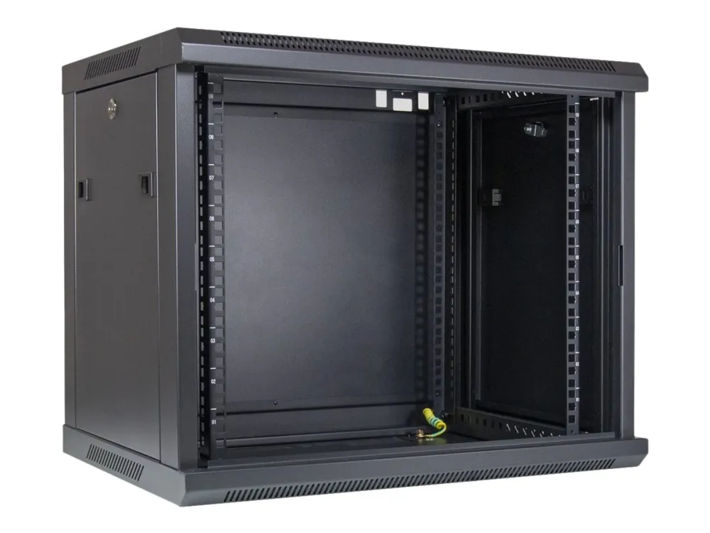 Inter-Tech SMA-6409 - Kabinet - vægmonterbar - sort, RAL 9005 - 9U - 19
