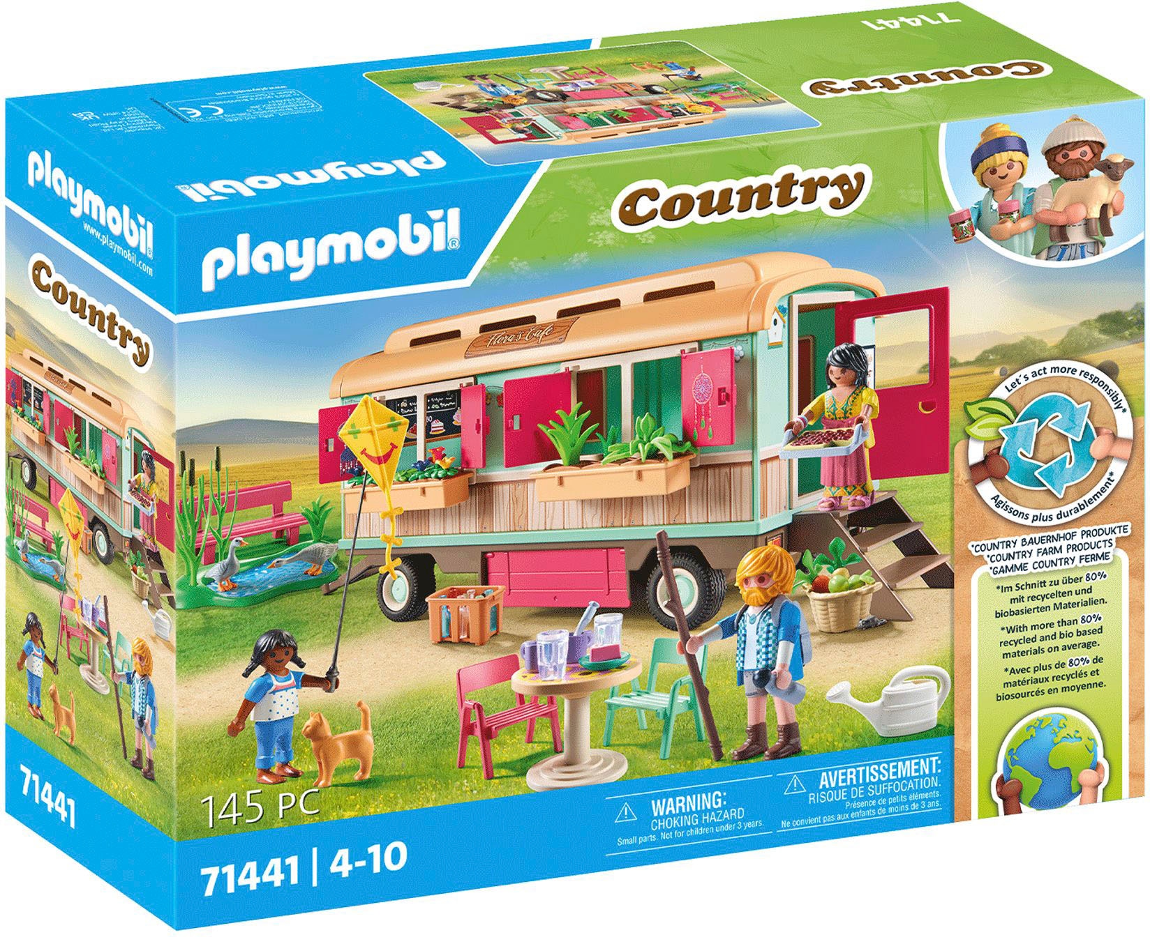Playmobil® Konstruktions-Spielset »Gemütliches Bauwagencafé (71441), Country« teilweise aus recyceltem Material; Made in Germany