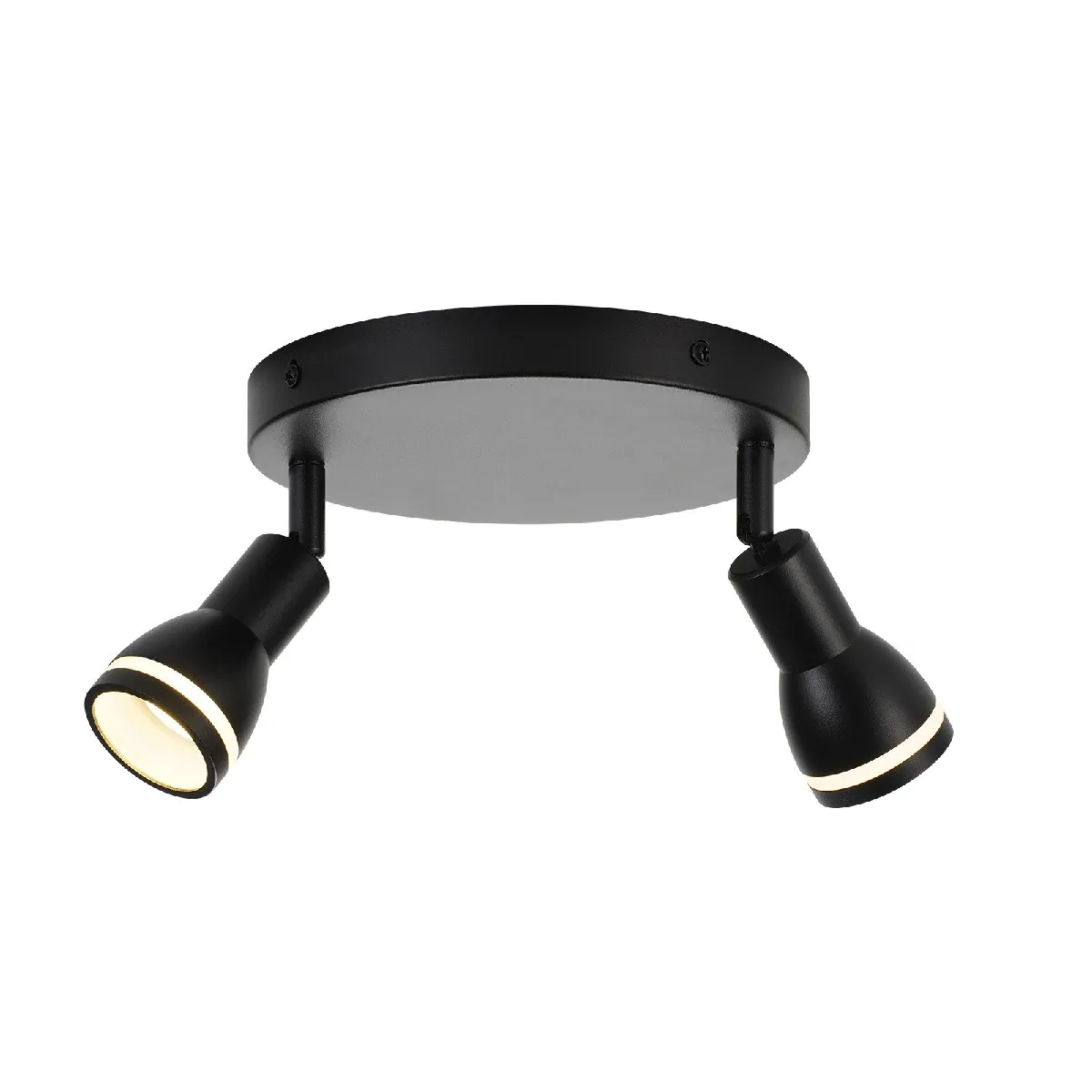 ZMH Lustre 2 Flammes - Métal noir