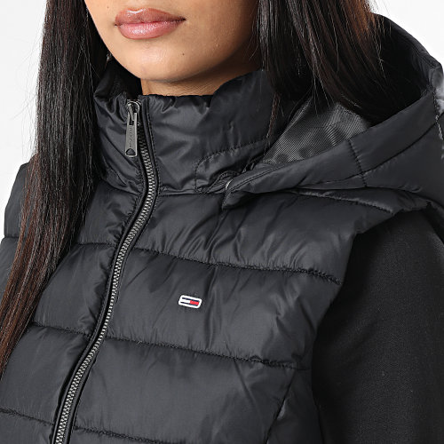 Doudoune Capuche Sans Manches Femme Basic 3742 Noir