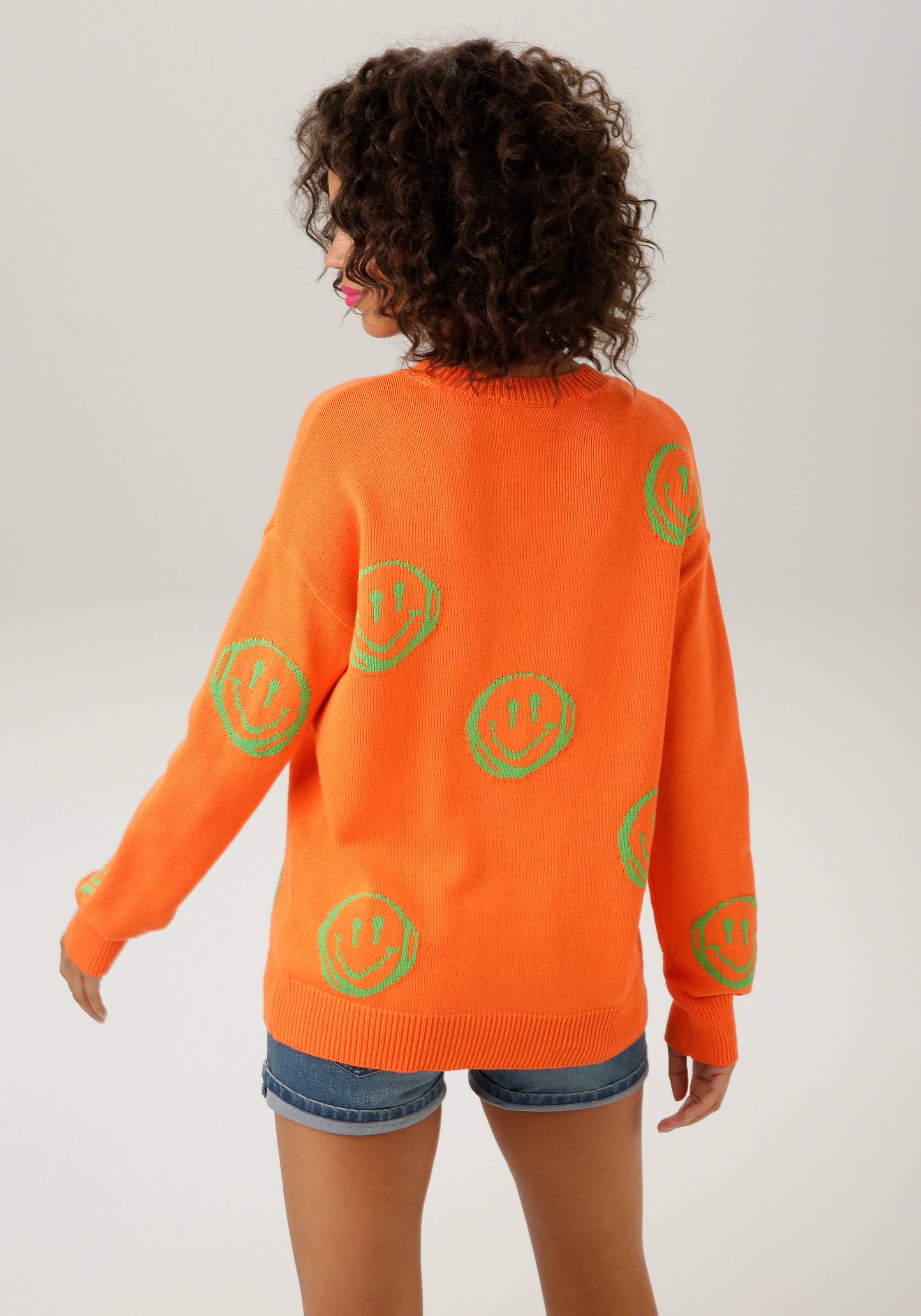 Aniston CASUAL Strickpullover , mit eingestrickten Smileys