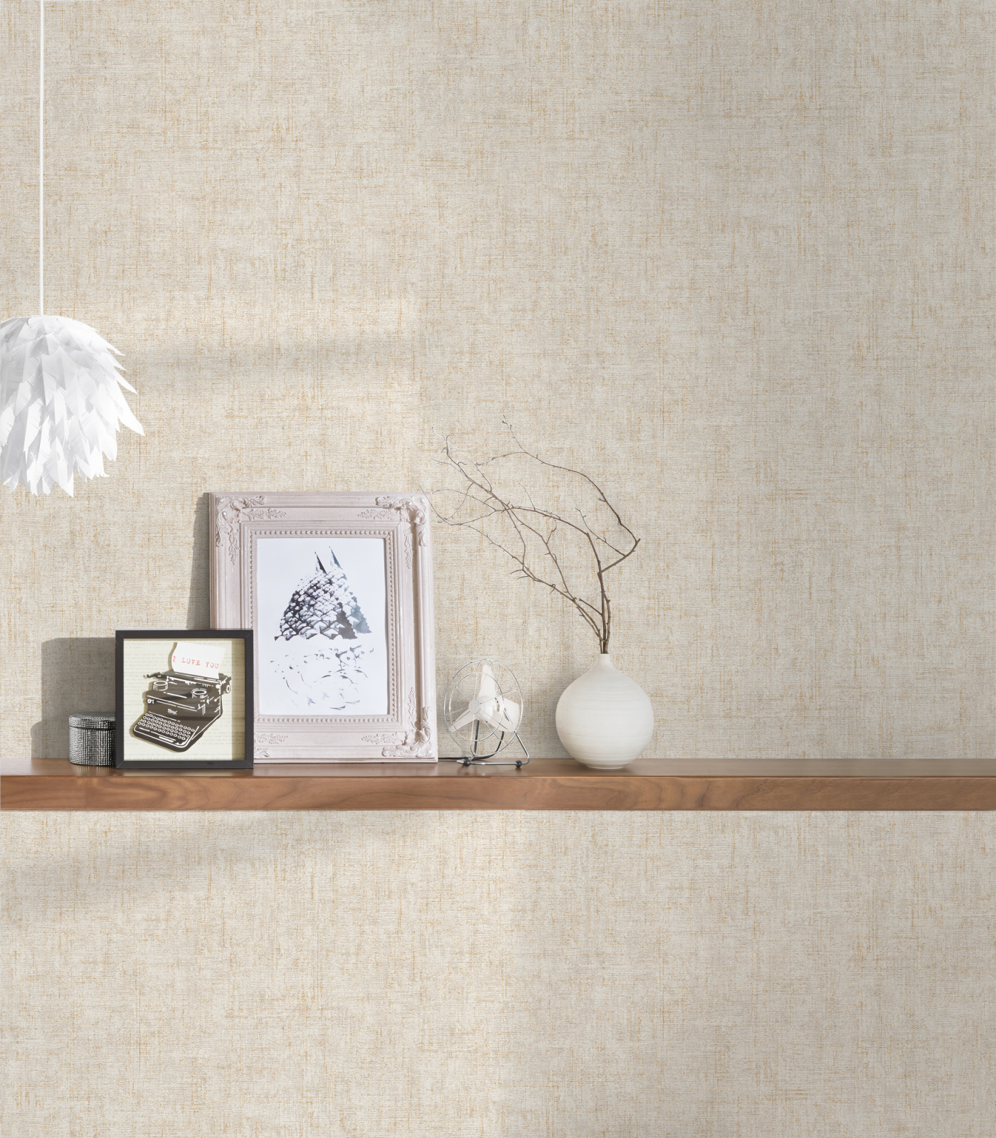 Vliestapete BORNEO - beige Metallic - 10 Meter
