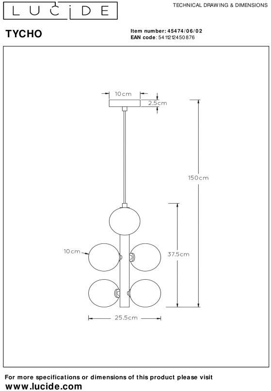 Lucide Tycho Hanglamp