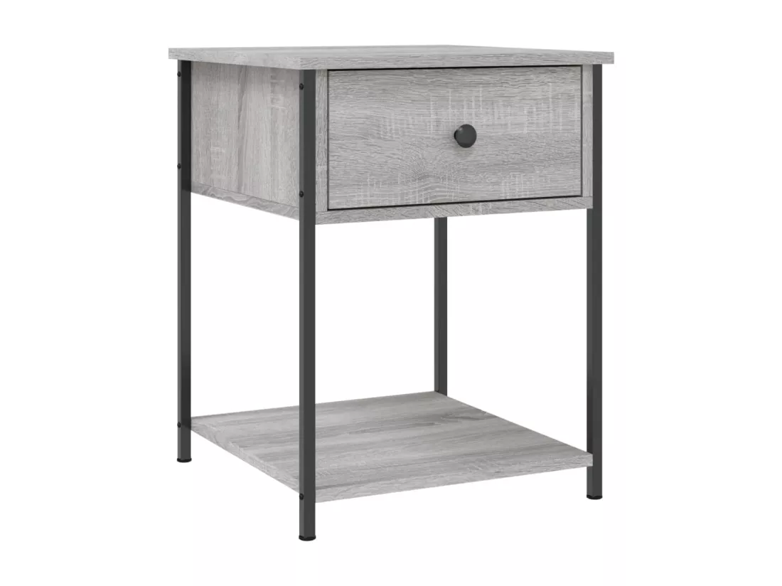 Table de chevet sonoma gris 44x45x58 cm bois d'ingénierie