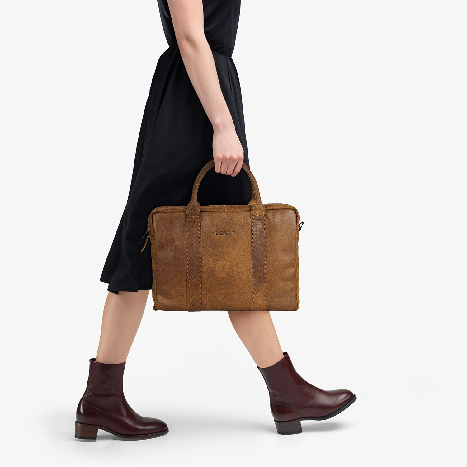 DSTRCT Limited Double Zip 15'' Laptoptas cognac