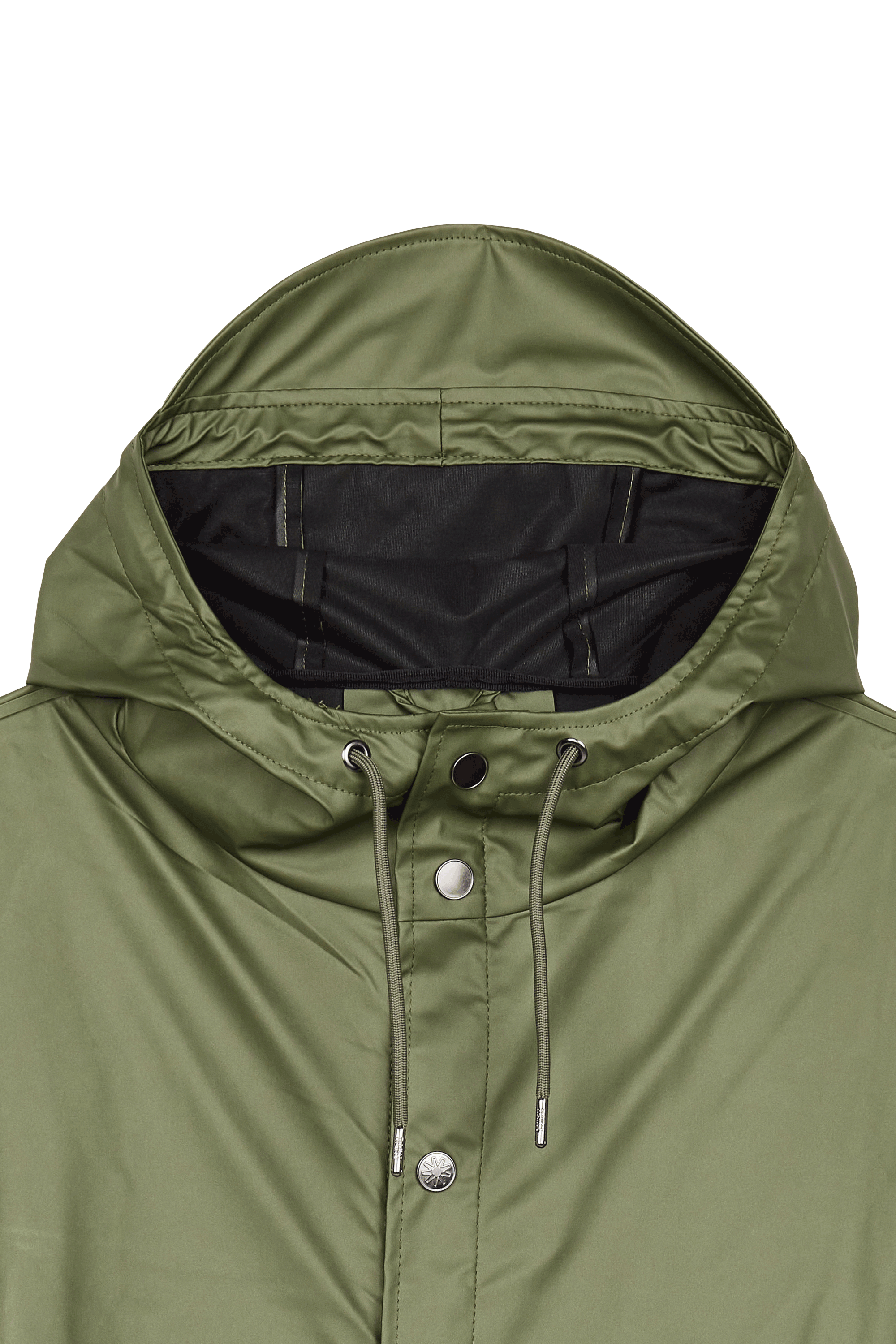 RAINS Coupe-vent imperméable long à capuche  Long Vert