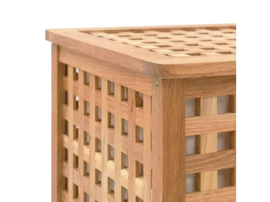 Coffre de blanchisserie 77,5x37,5x46,5 Bois massif de noyer