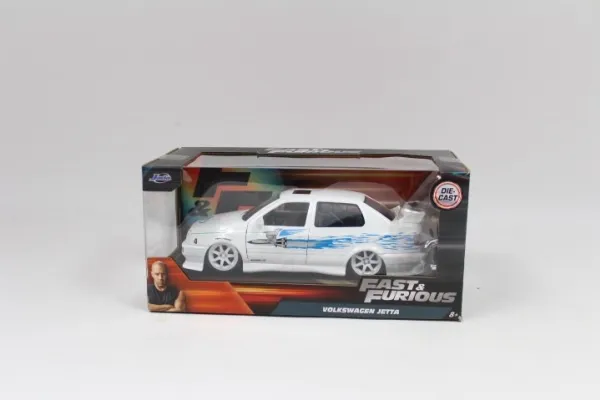 [OUTLET] - Jada Toys 1995 Volkswagen Jetta 1:24, Racerkøretøj, Fast & Furious, 8 År, Metal, Plast, Blå, Hvid