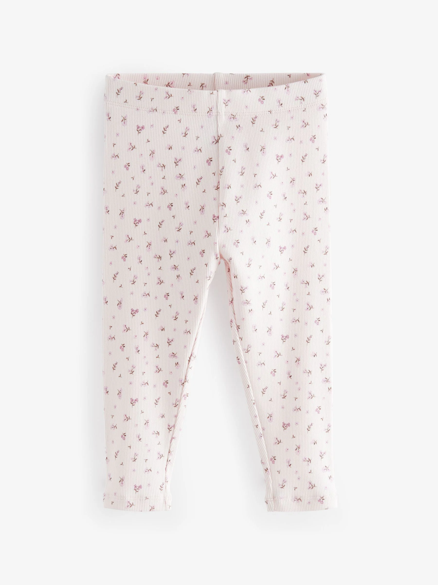 Roze - Verpakking van 5 geribbelde Leggings (3mnd -7jr)