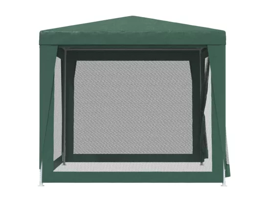 Tente de fête avec 4 parois latérales en maille Vert 2.5x2.5 m