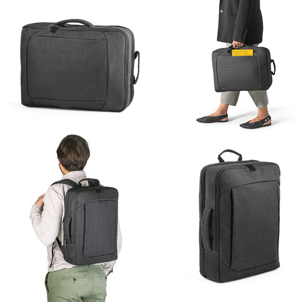 hi!dea 92329 - Sac à dos 2 en 1 en 600D pour ordinateur 15'6\