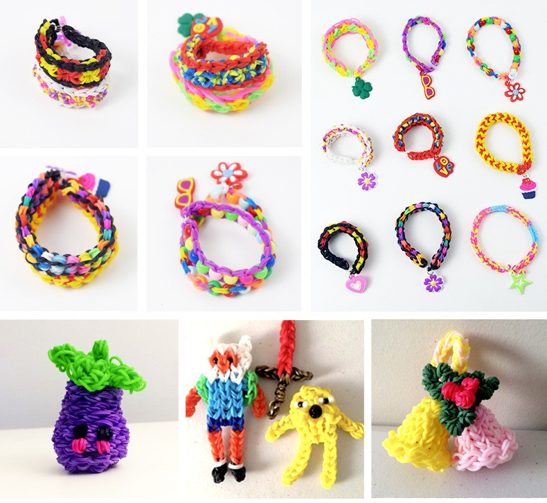 (507-tlg. Set) Gummi Loom Bänder DIY Kinder Freundschafts Armband Bastel Kit