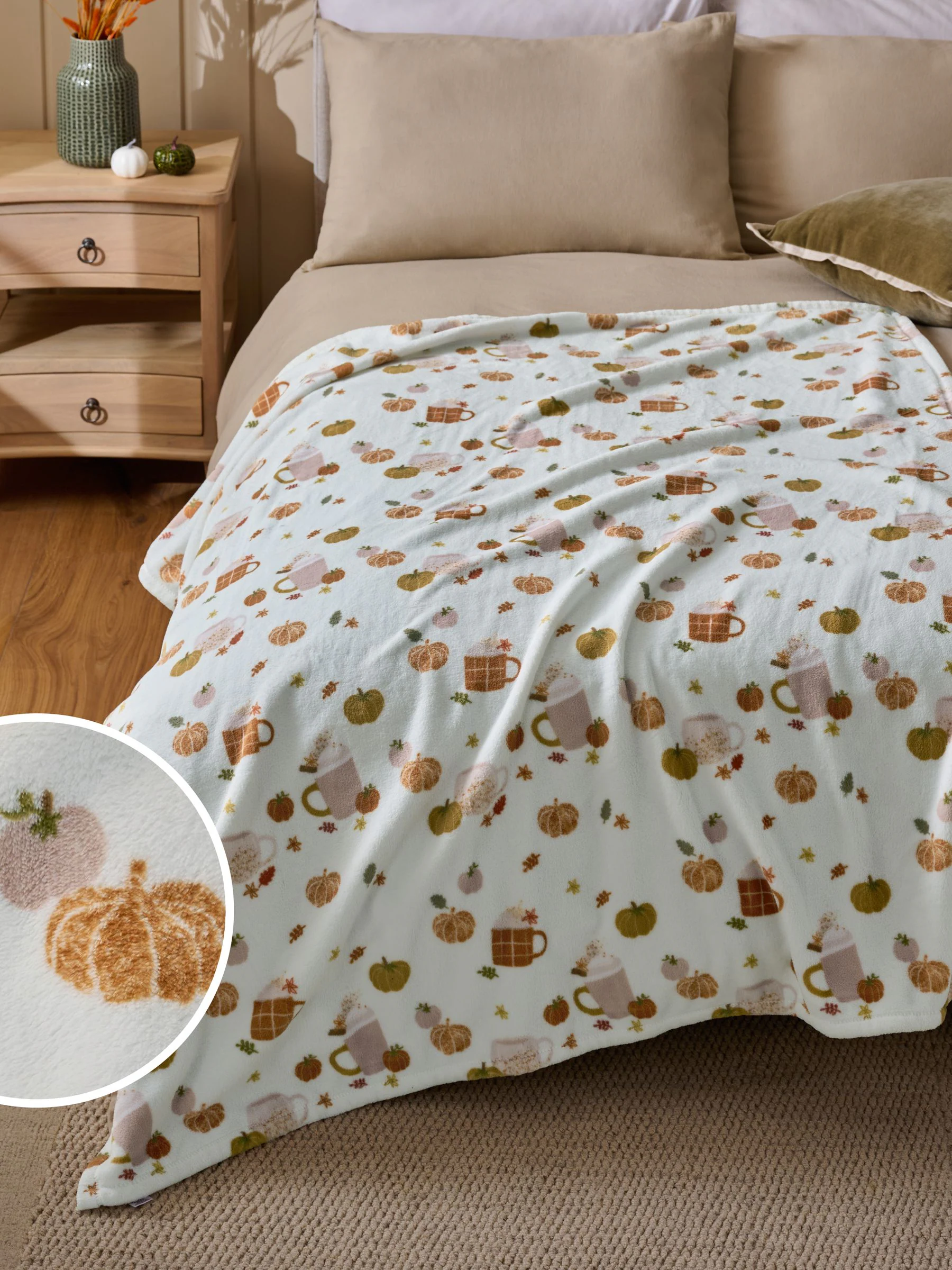 Pumpkin Spice Latte fleece bedloper