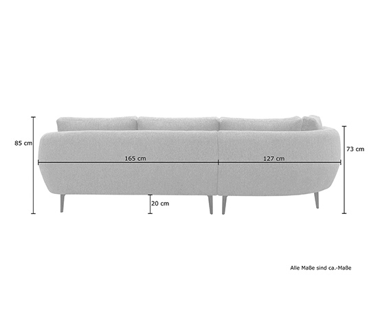 DOMO collection Loungesofa »Toledo«, links, anthrazit