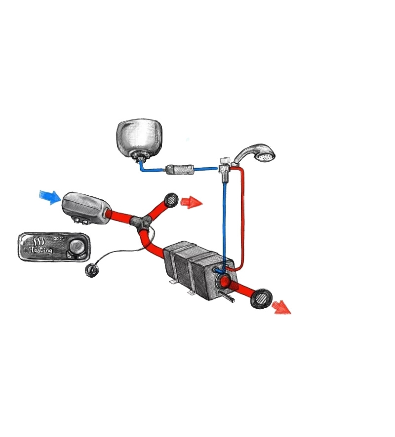 WarmduschSet 6L 12V/200W