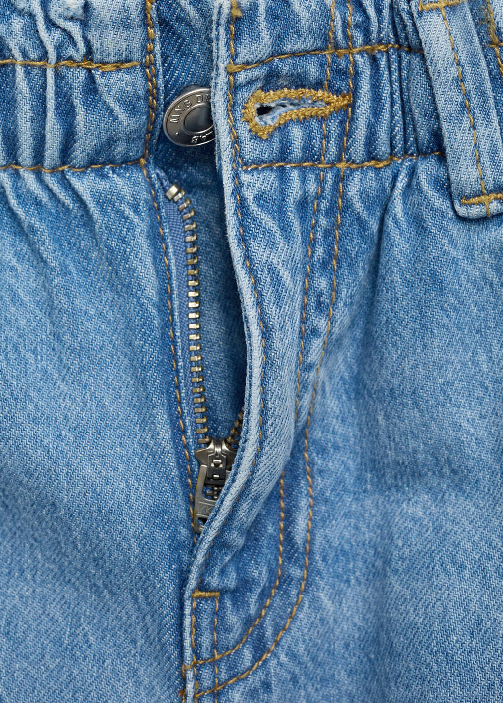 Mango Kids regular waist regular fit jeans light blue denim