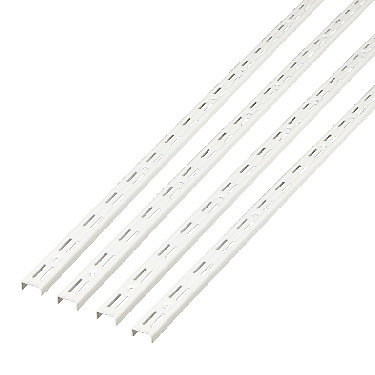 Lot de 4 crémaillères Twinny double perforation 100cm blanc Form