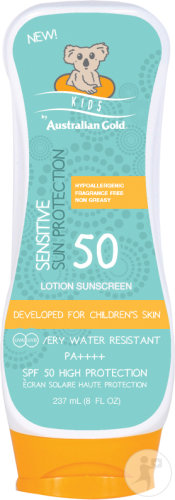 Australian Gold Kids Sensitive Protection Écran Solaire Haute Protection IP50 Lotion 237ml