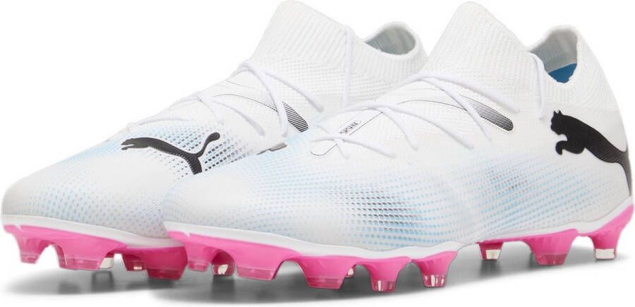PUMA FUTURE 7 MATCH FG AG Heren Sportschoenen White- Black-Poison Pink
