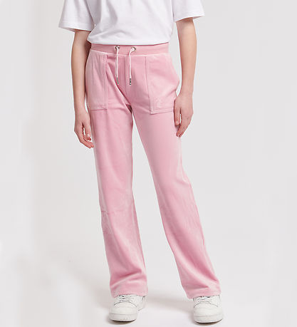 Juicy Couture Velours Hosen - Tonal Wide - Pink Nectar