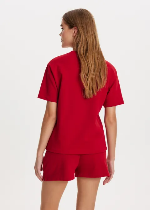 T-shirt met print los angeles rood (ROO)