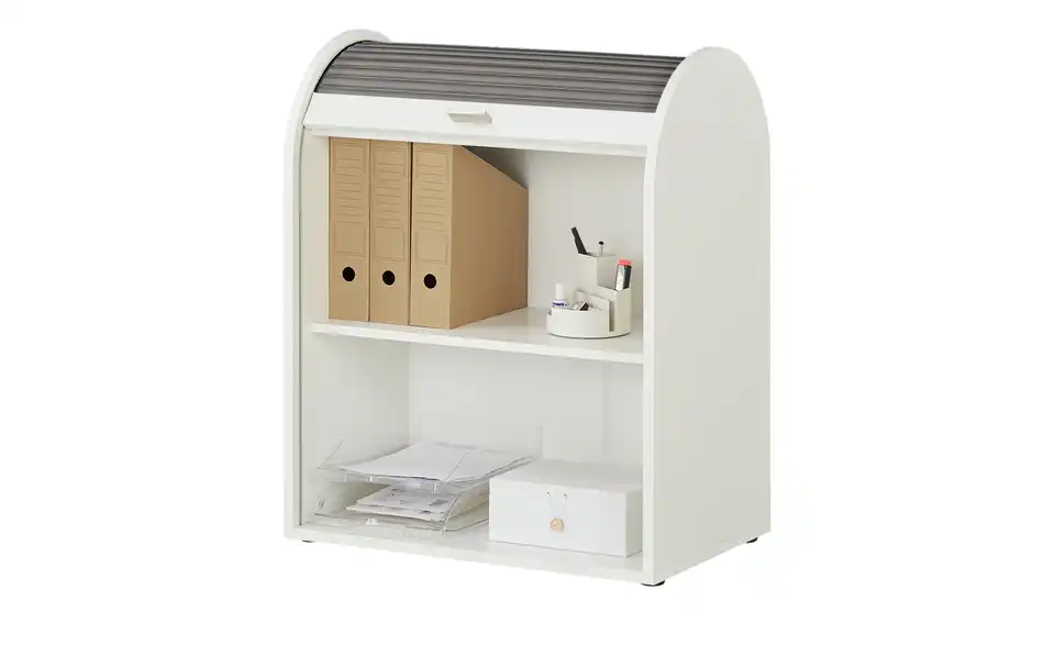 Jalousieschrank Euphrat 86 cm 69 cm Weiß, Graphit