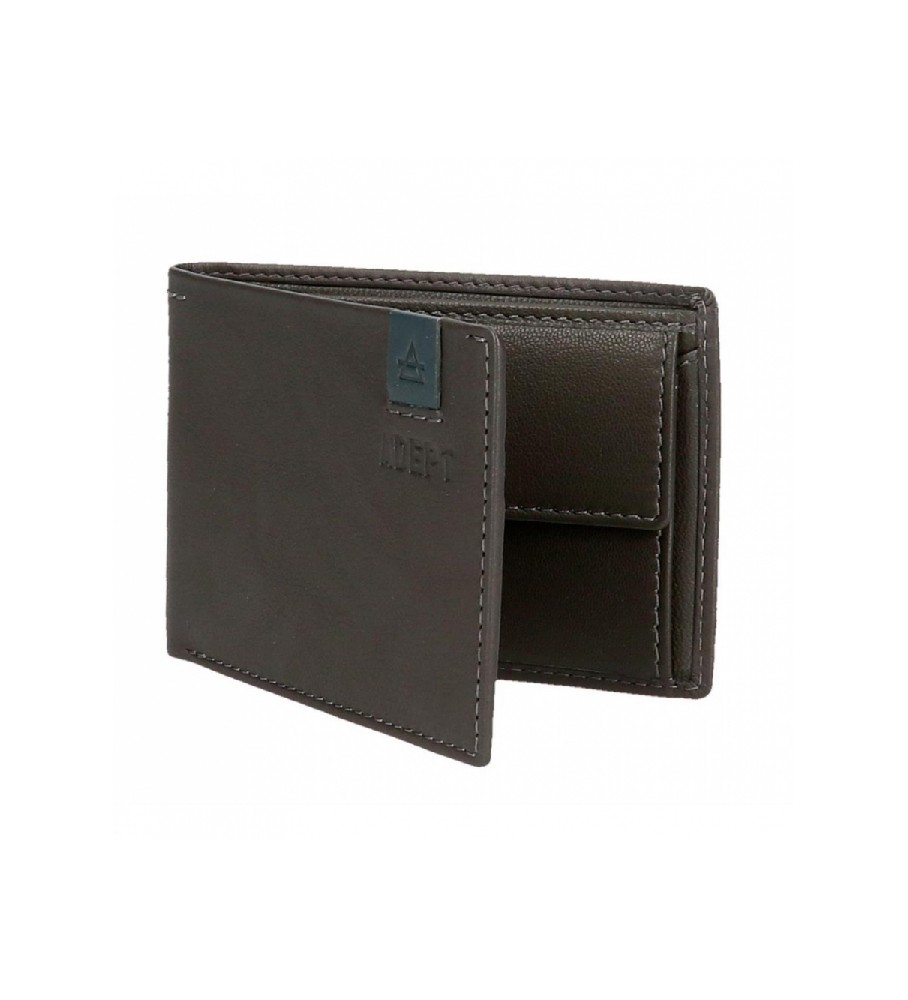 Carteira Joumma Bags Adept Max Simple Antracite - 11x8x1cm -