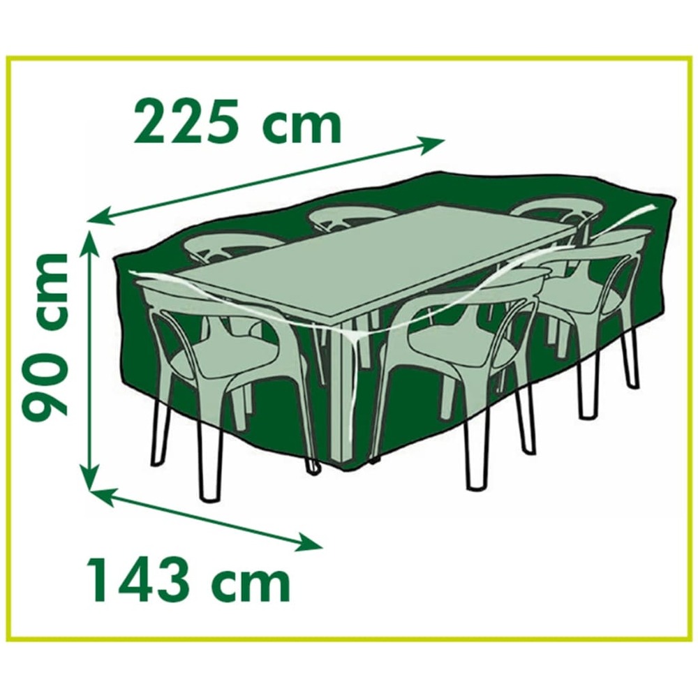 Housse de mobilier de jardin tables rectangulaires 225x143x90cm