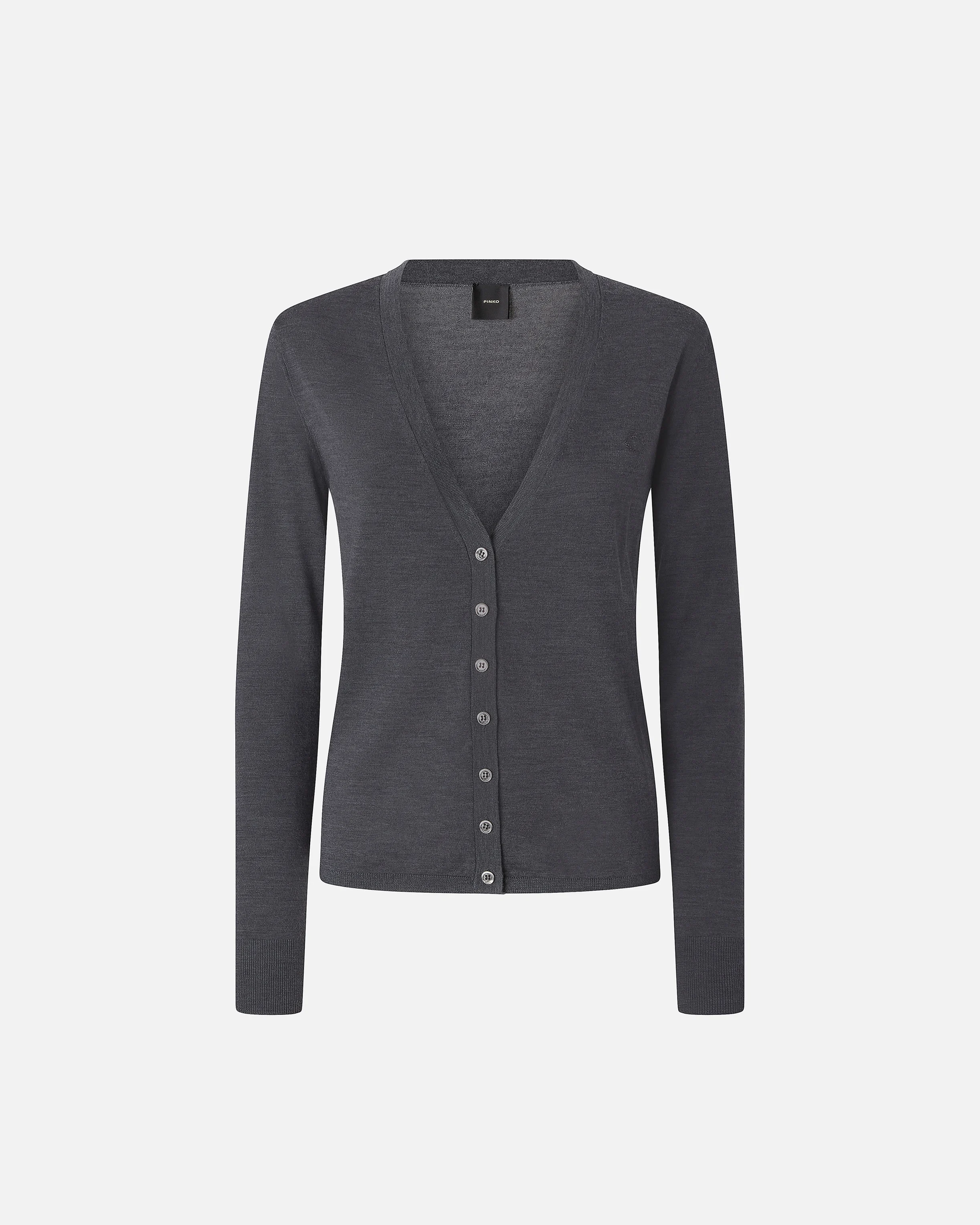 Cardigan à col v extra-fine | Gris