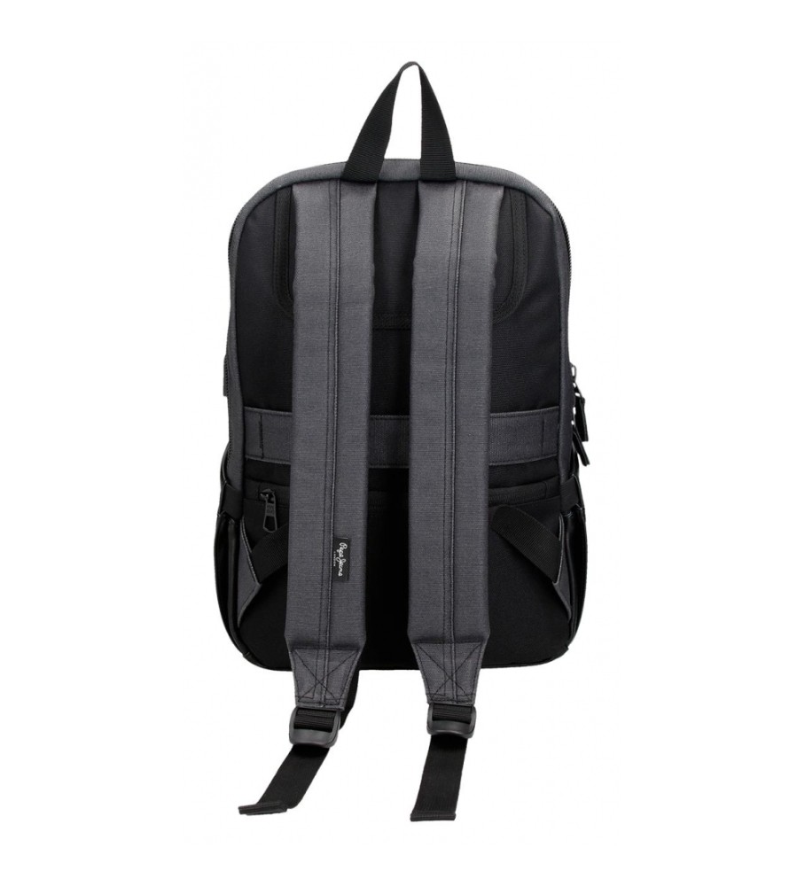 Mochila preta para laptop Pepe Jeans Grays