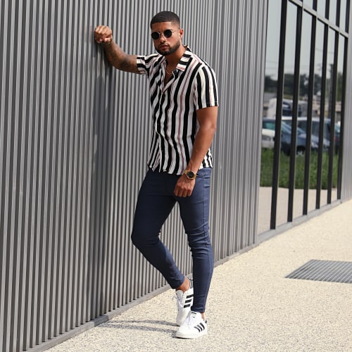 Pantalon Chino Bleu Chiné