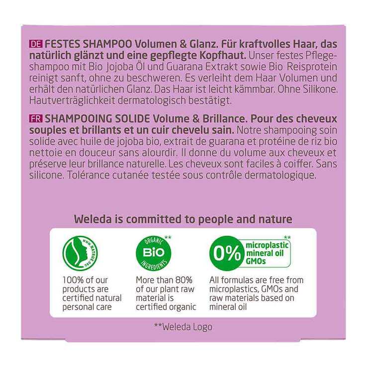 Weleda festes Shampoo Volumen & Glanz, 50 g