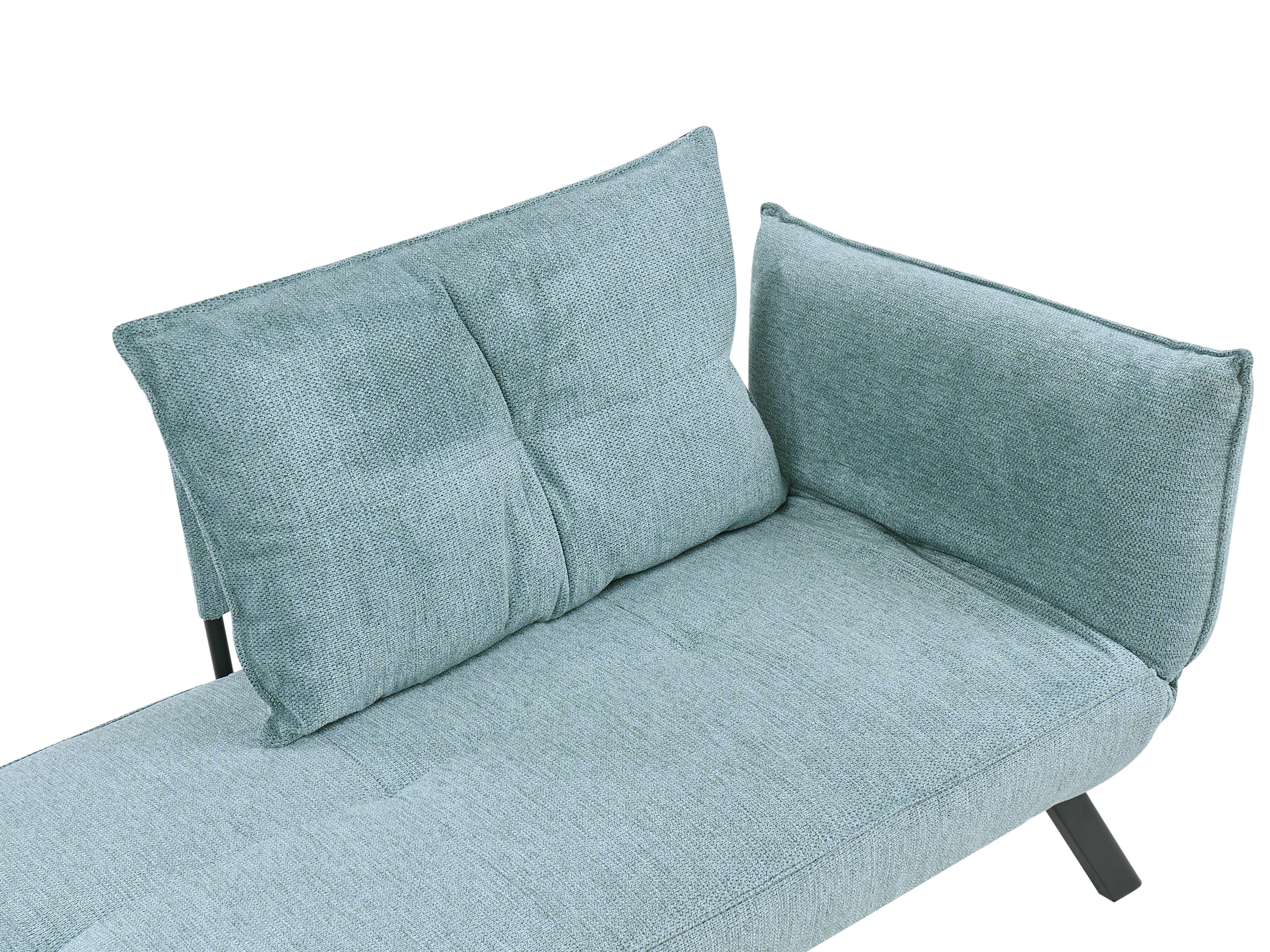 Rechtszijdige chaise longue ROCAMADOUR Stof Lichtblauw