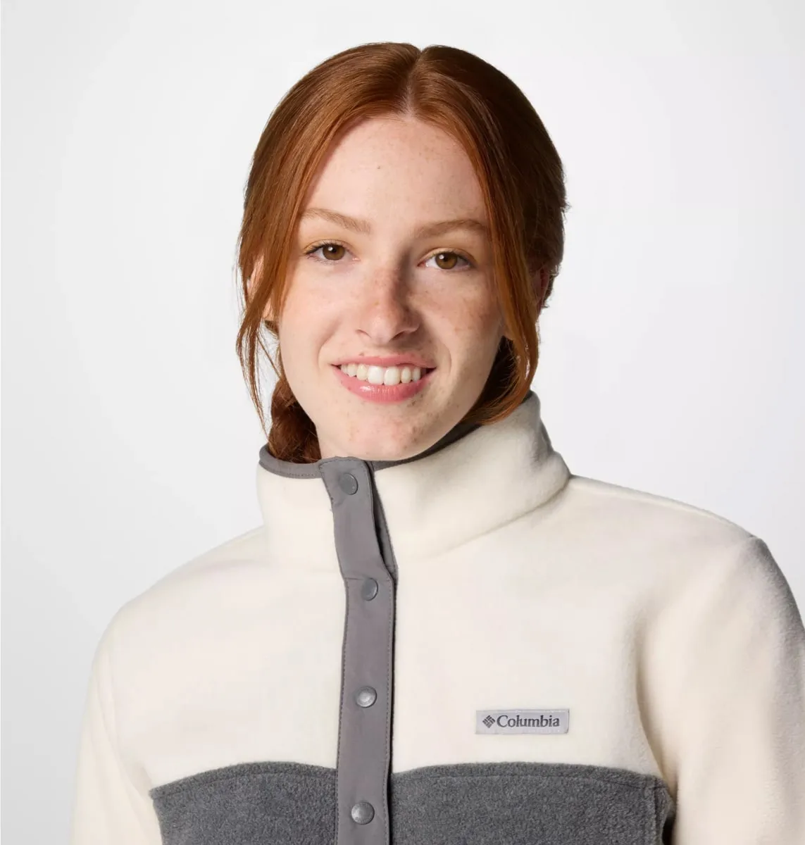 Columbia Benton Springs 1/2 Snap Pull Over Ii City Grey Heather, Chalk