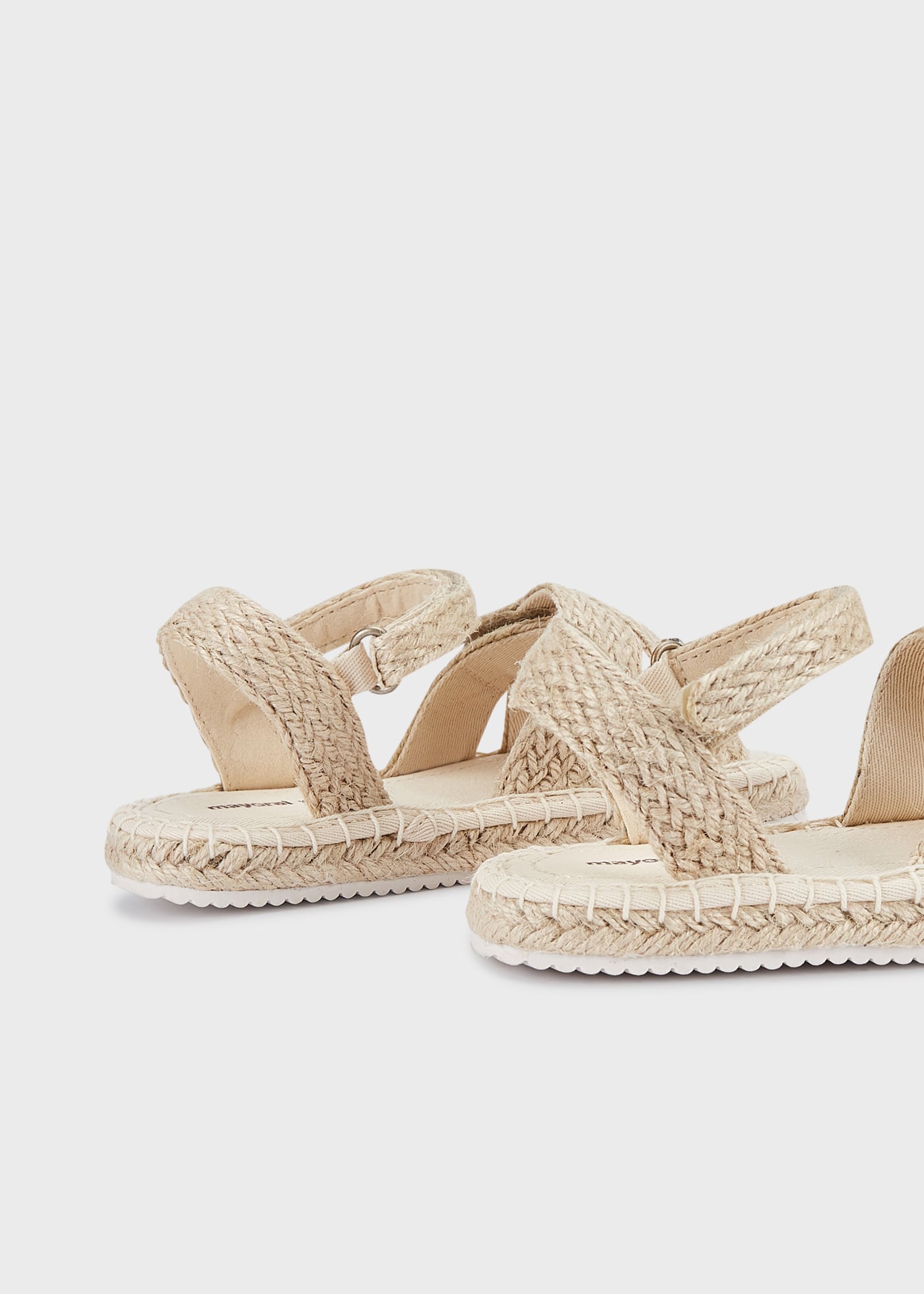 Sandália espadrille com fecho duplo de velcro para meninas