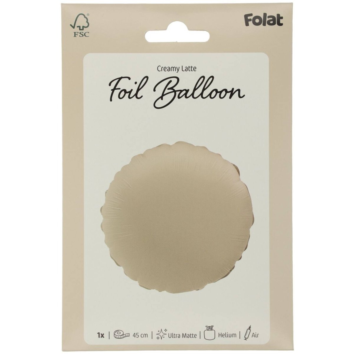 Nude Helium Ballon Rond Leeg 45cm