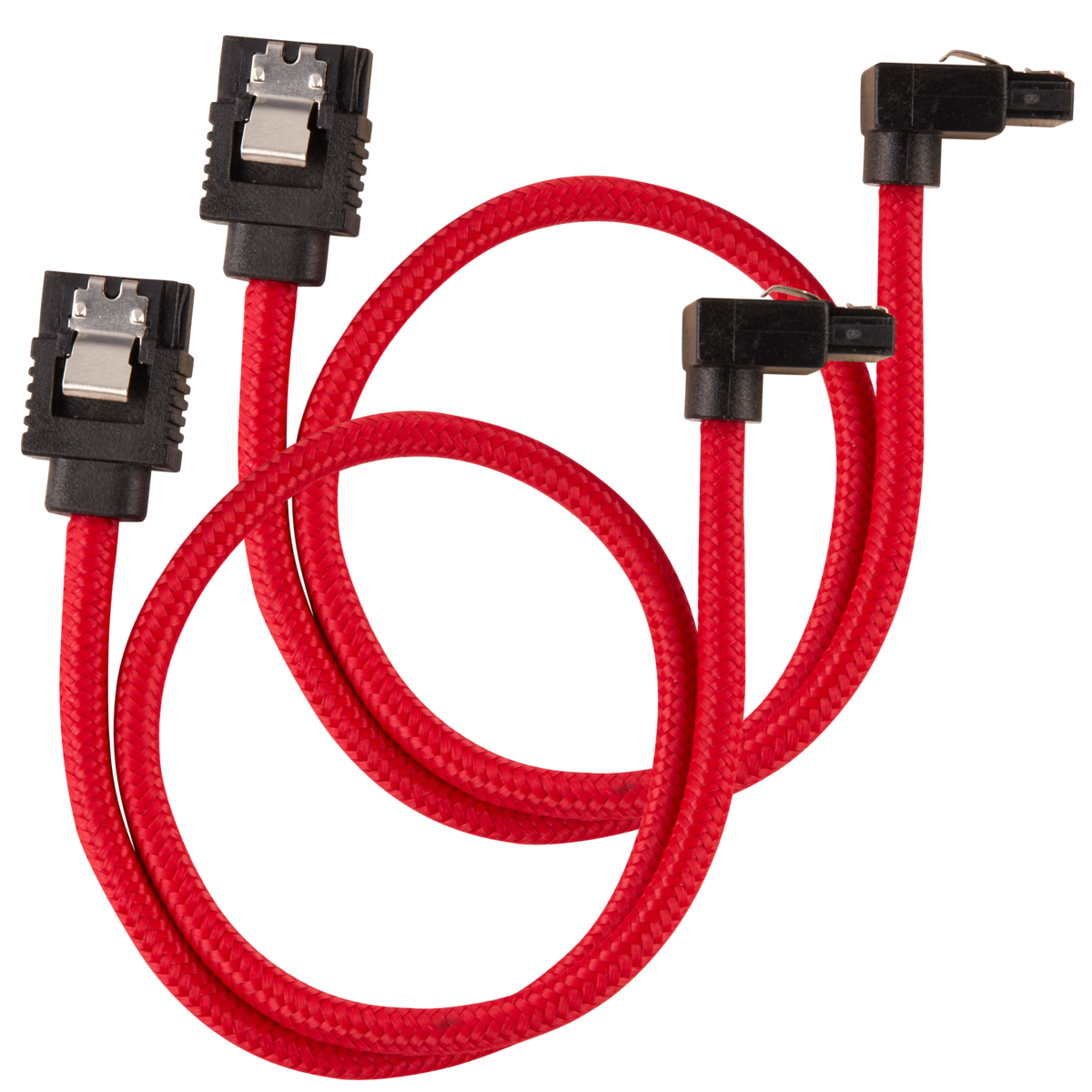 Corsair SATA gainé coudé - 30 cm - rouge