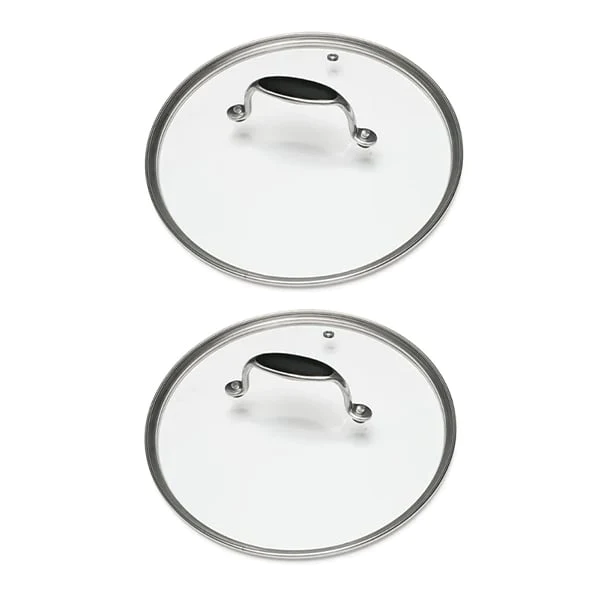 Lot de 2 couvercles en verre Excell'Inox 30 et 32 cm Mathon