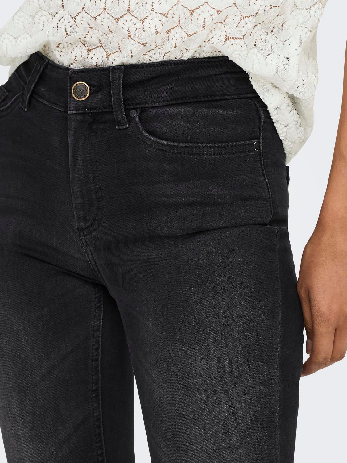 ONLBLUSH Mittlere Taille Skinny Fit Jeans Black Denim