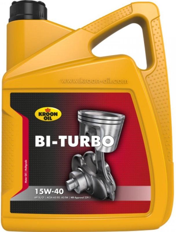 Kroon Oil - Bi-Turbo Motorolie - 15W40 - 5L - Universele Minerale Olie