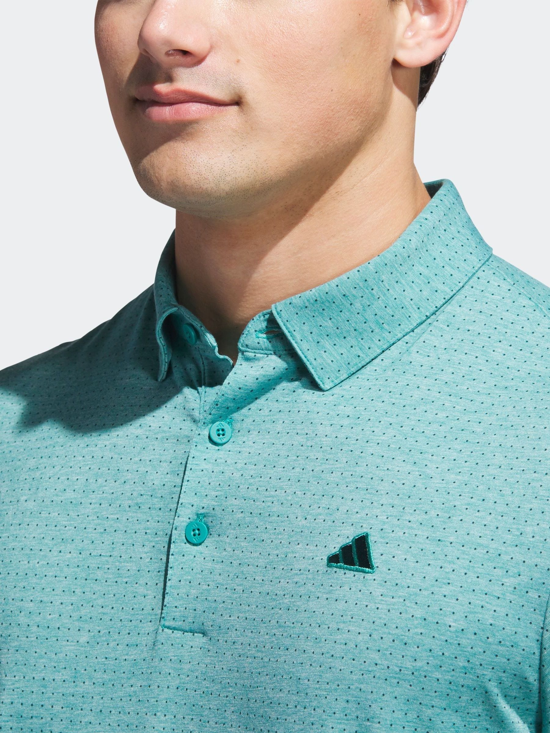 Blauwgroen - adidas Golf To Rise Print Polo Shirt