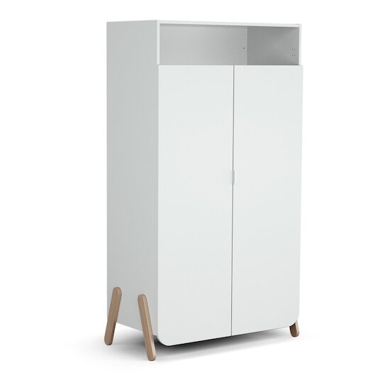 Pirate Armoire 2 portes   Blanc et Hêtre        de               AT4